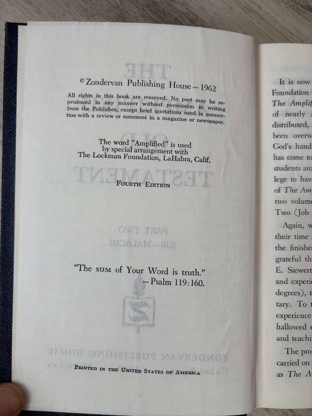 The Amplified Old Testament: Part Two, Job to Malachi by Zondervan
