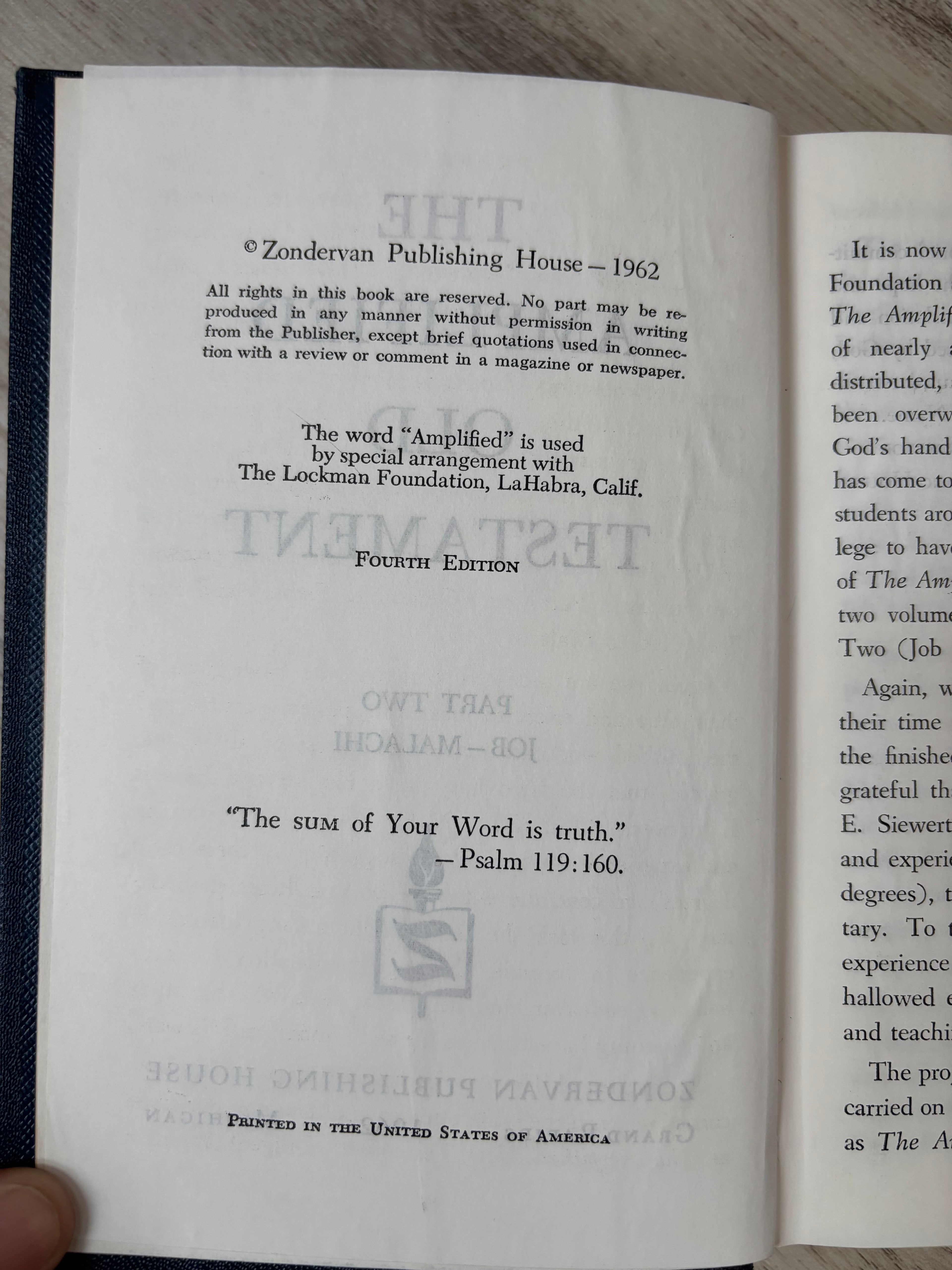 The Amplified Old Testament: Part Two, Job to Malachi by Zondervan