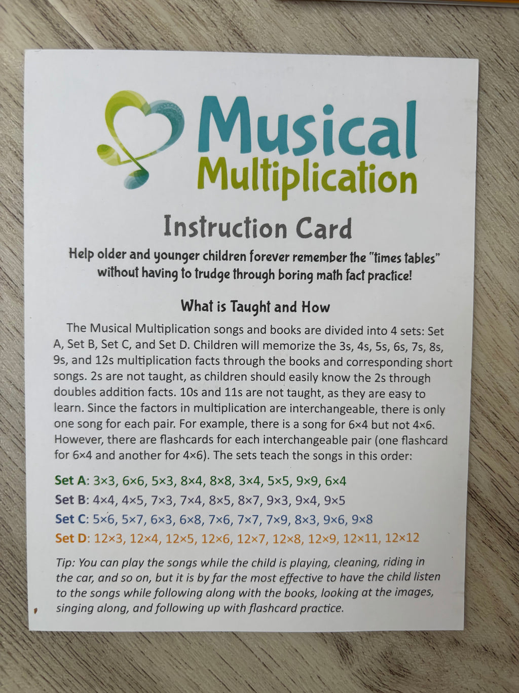 Musical Multiplication by Jenny Phillips