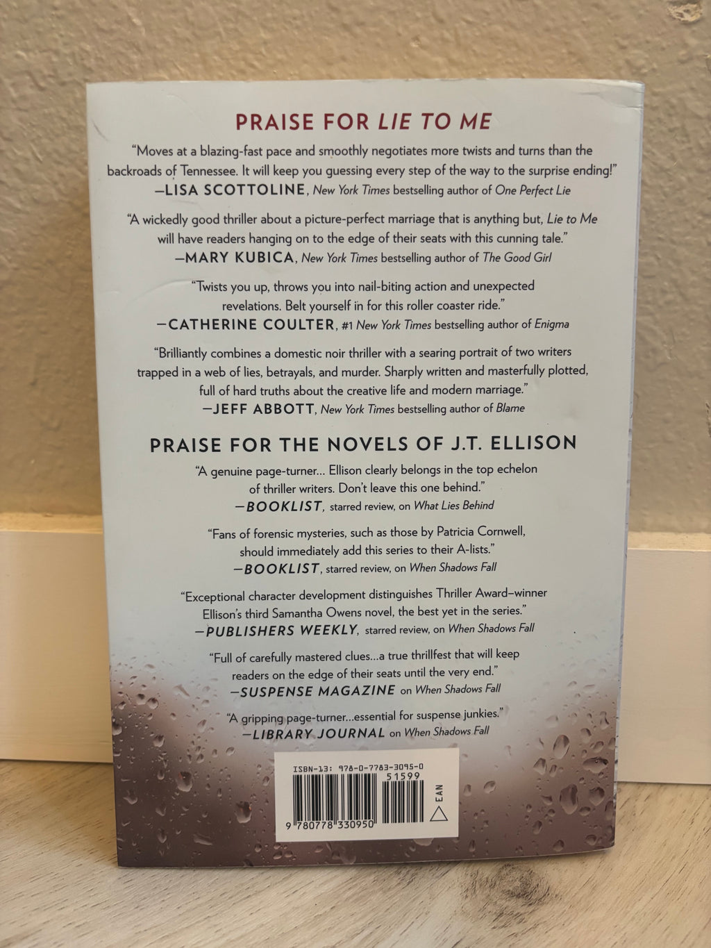 Lie to Me by J.T. Ellison