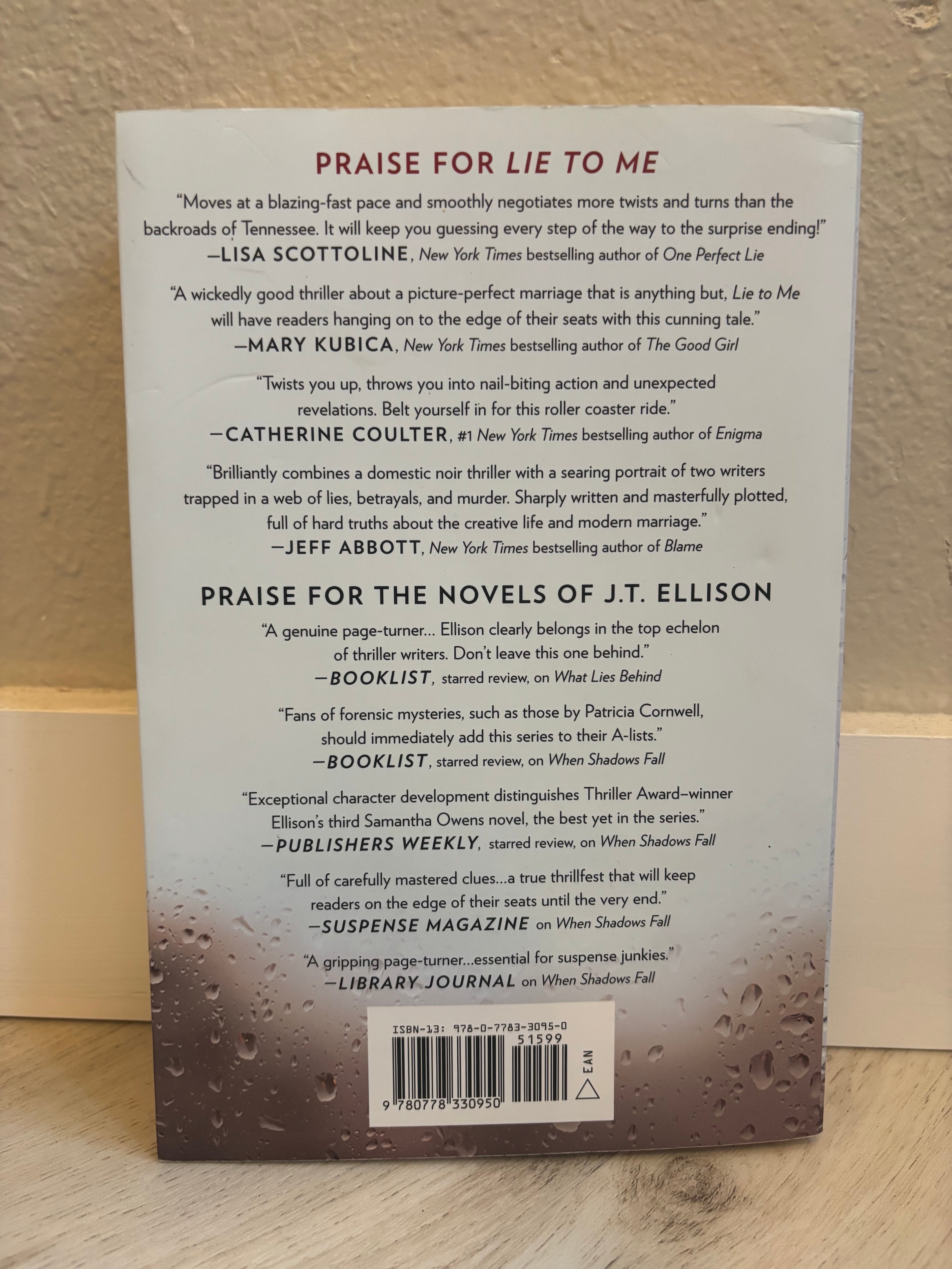 Lie to Me by J.T. Ellison