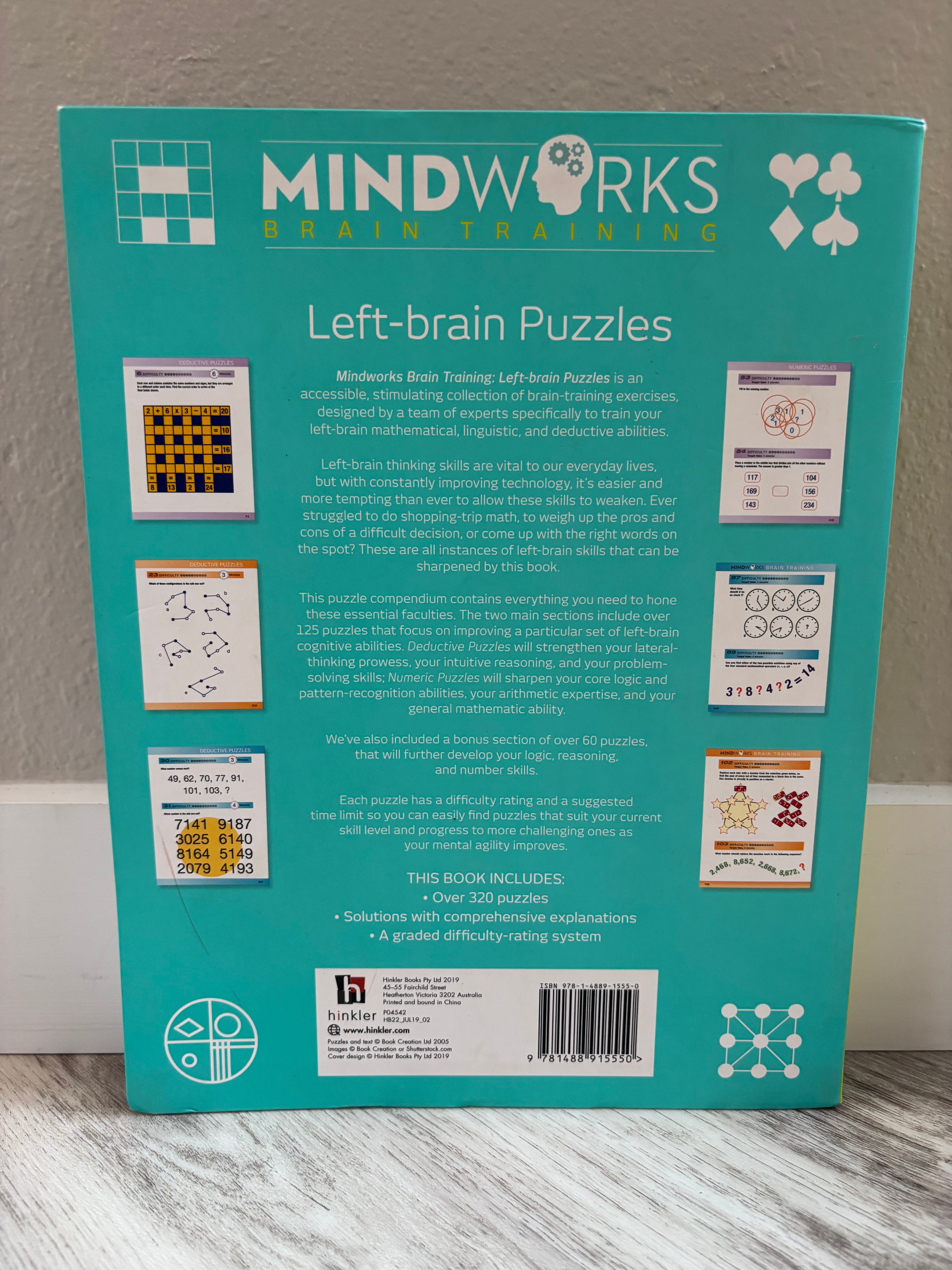 MindWorks Brain Training: Left-Brain Puzzles by Hinkler