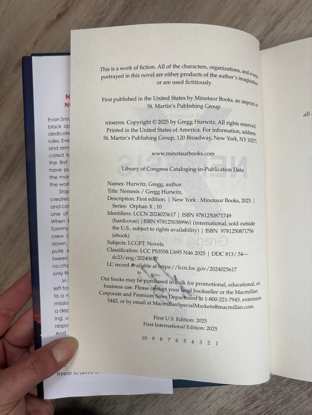 ✍️ Nemesis by Greg Hurwitz (Signed Copy)