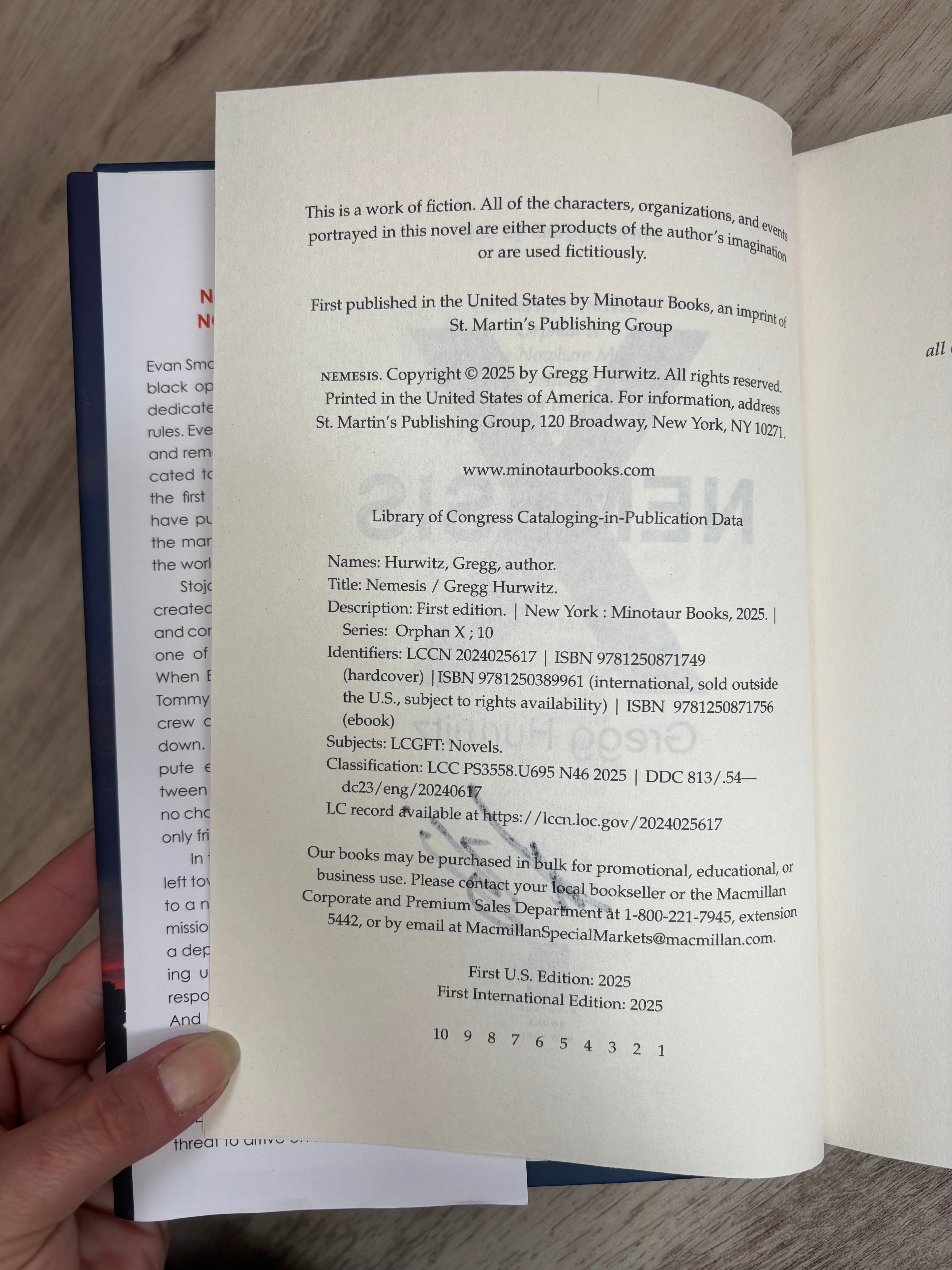 ✍️ Nemesis by Greg Hurwitz (Signed Copy)