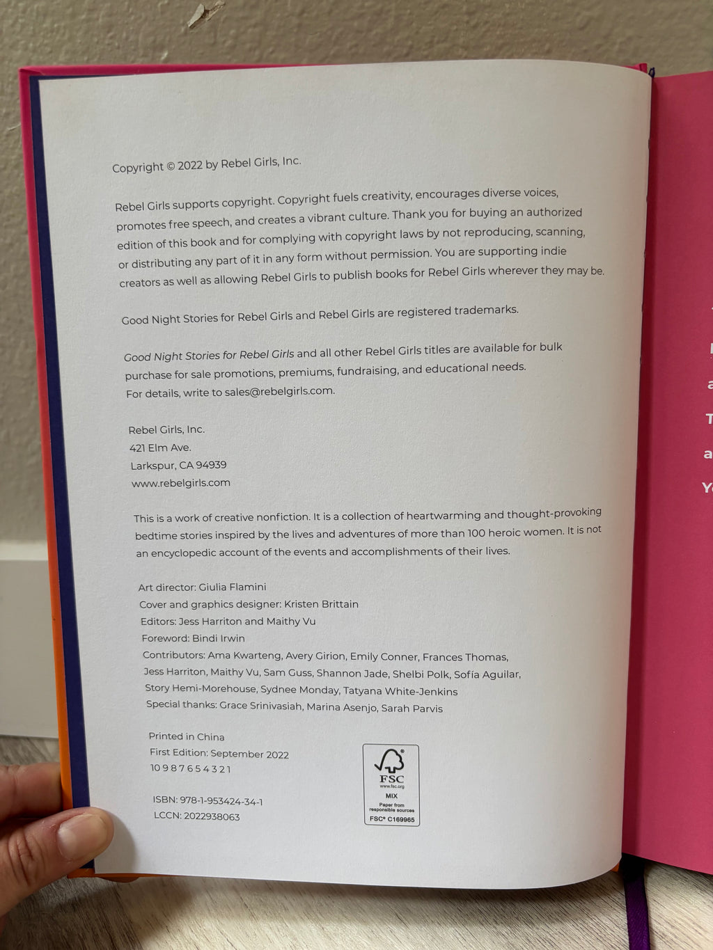Good Night Stories for Rebel Girls: 100 Inspiring Young Changemakers by Jess Harriton & Maithy Vu