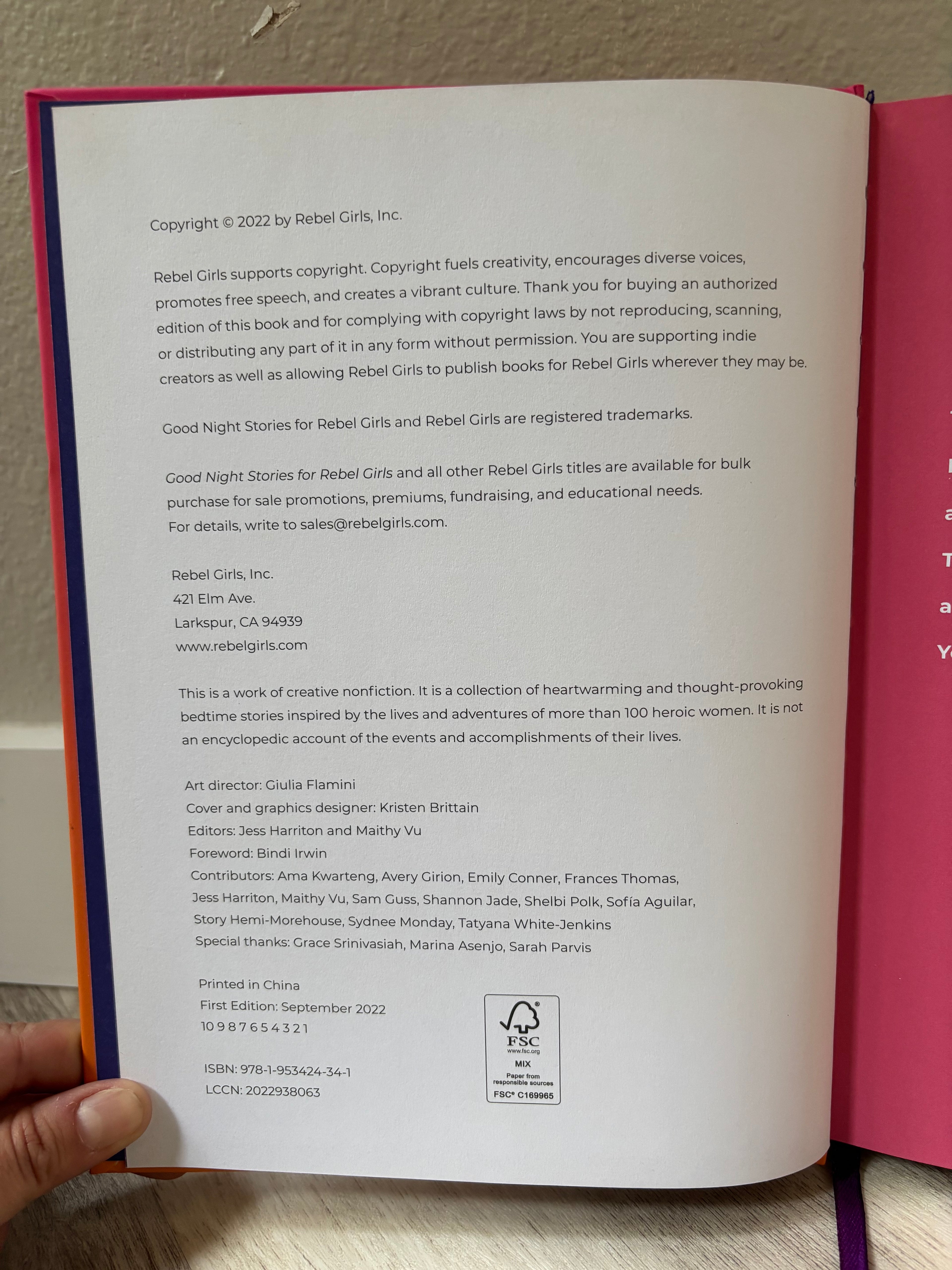 Good Night Stories for Rebel Girls: 100 Inspiring Young Changemakers by Jess Harriton & Maithy Vu