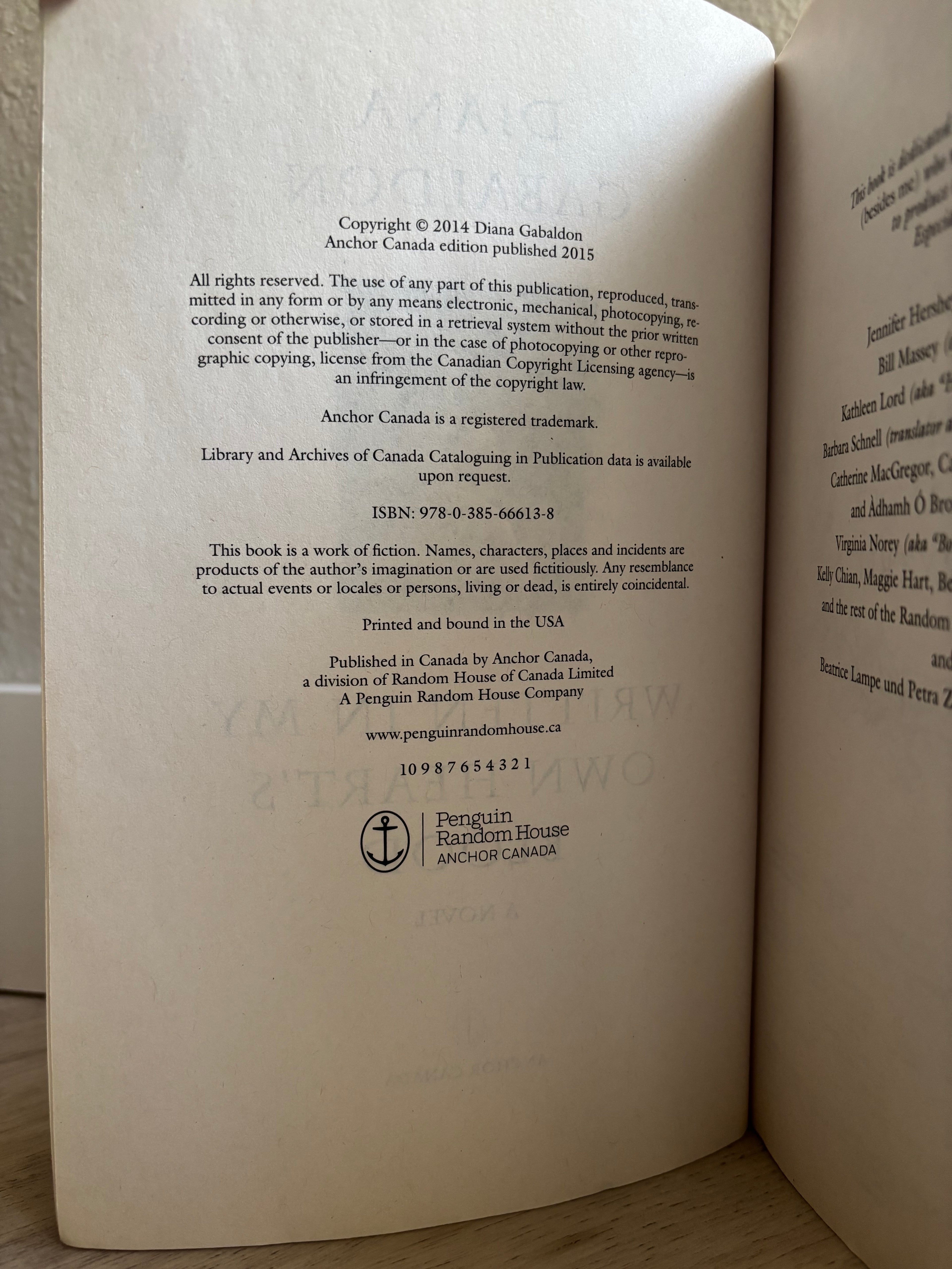 Written in My Own Heart's Blood by Diana Gabaldon